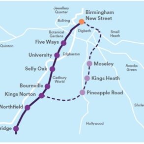 Camphill line proposed stations and route