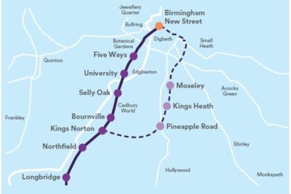 Camphill line proposed stations and route